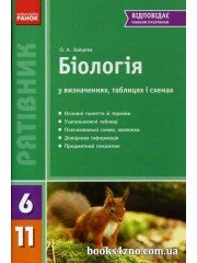 Рятівник Біологія у визначеннях таблиці і схеми 6-11 клас авт: Зайцева О. А. вид: Ранок