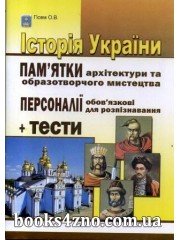 Історія України Пам ятки архітектури та образотворчого мистецтва, персоналії до ЗНО (+ тести) авт: Гісем О.В. вид: Абетка