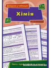 Довідник у таблицях Хімія (ЗНО 2018) 7-11 клас авт: Островерхова Н. вид: УЛА